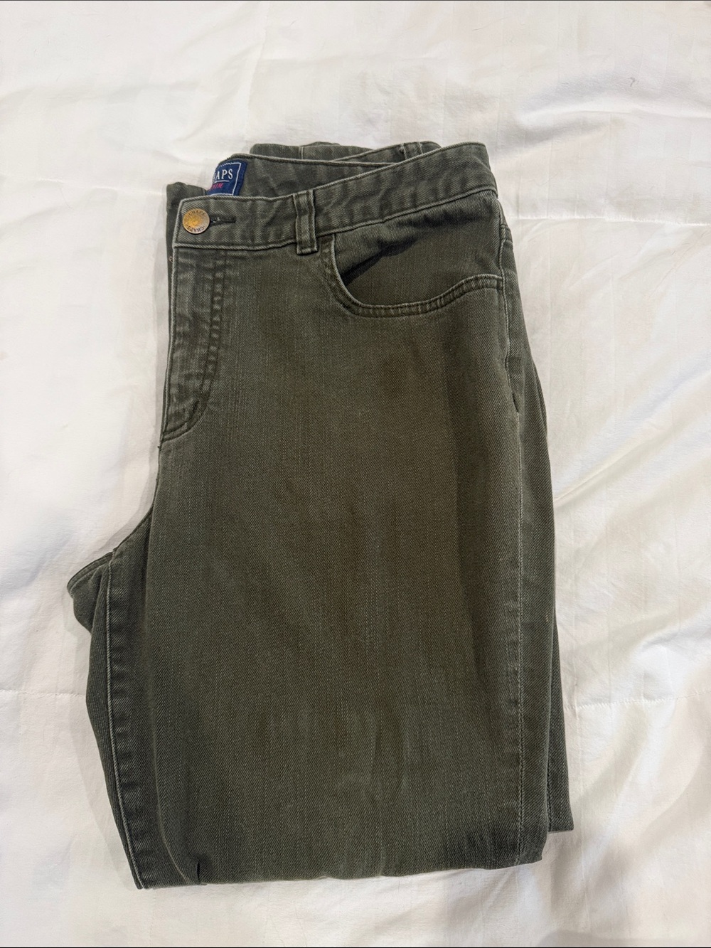 Chaps Women’s Straight Leg Jeans in Olive Green